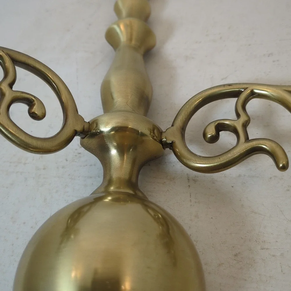 Pair  Of Colonial‎ Brass Two arms Scones Candle Holder Vintage